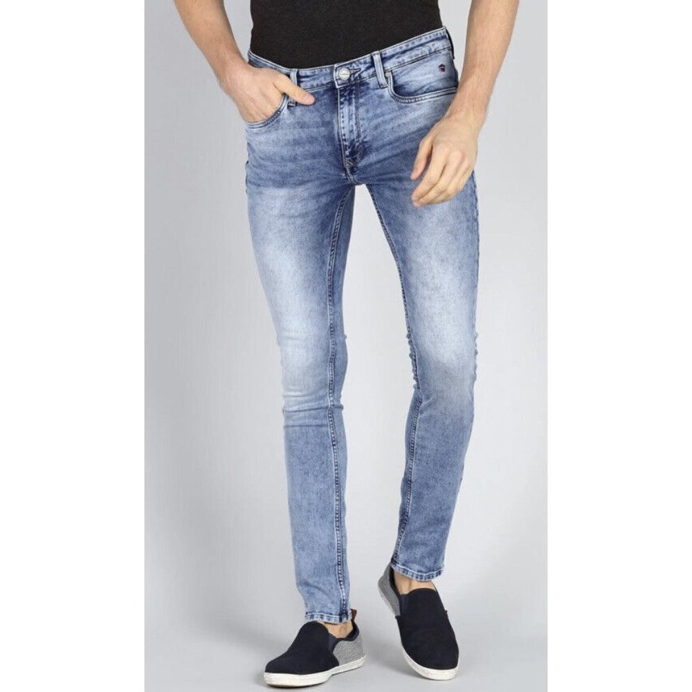 Louis Philippe skinny men blue jeans inseam 28”